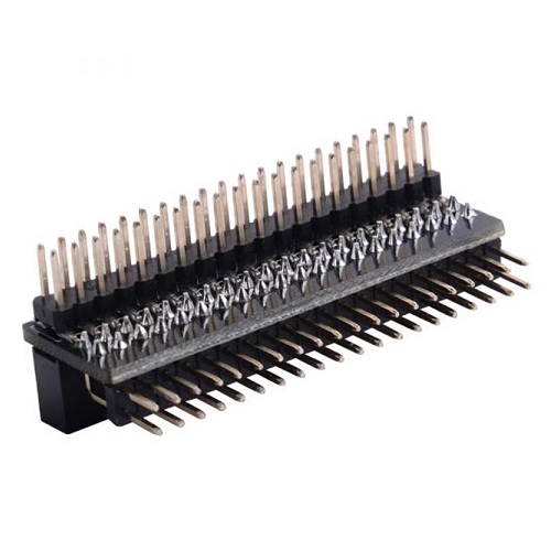Tarjeta adaptadora de pines GPIO para Raspberry Pi 5. Hembra/ Doble macho. En L