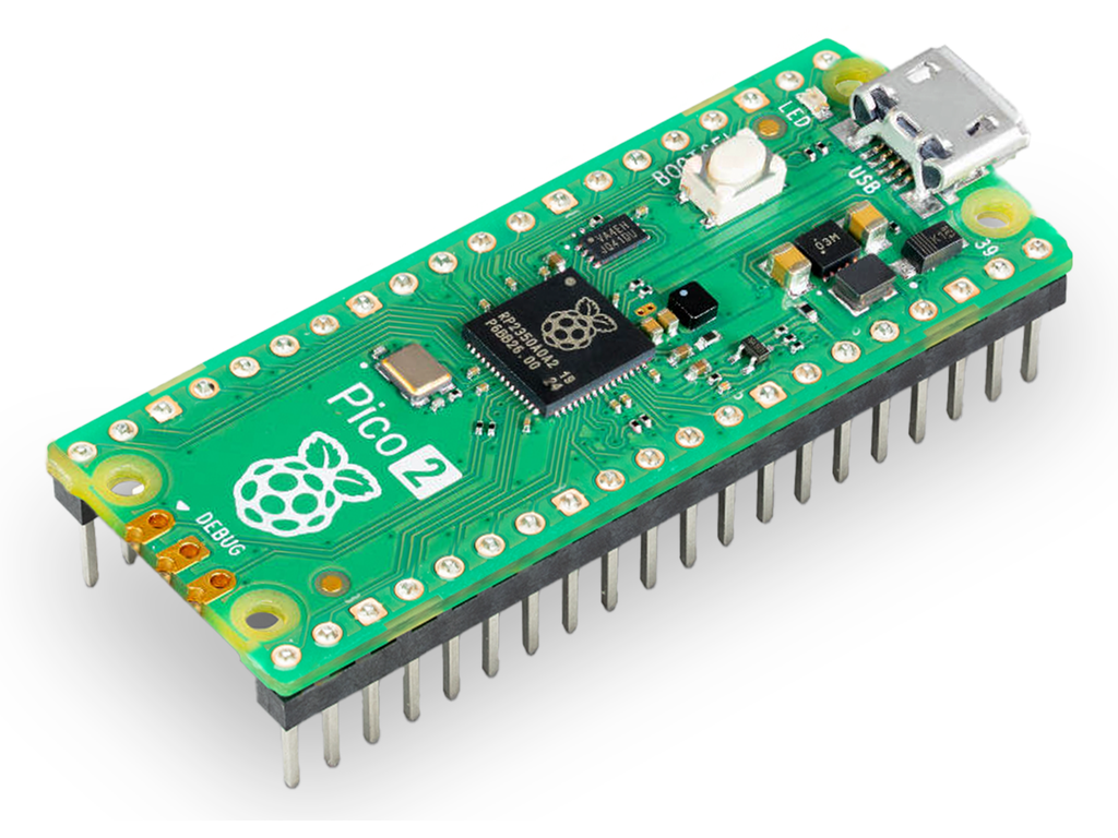Tarjeta Raspberry Pi Pico 2 con headers
