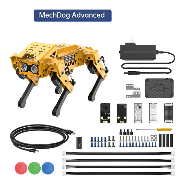Robot canino MechDog Avanzado. Con visión e interacción por voz IA. Hiwonder