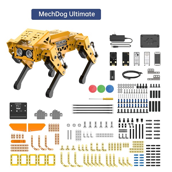 Robot canino MechDog Ultimate. Con visión e interacción por voz IA. Hiwonder