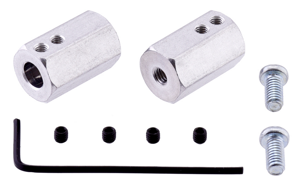 Adaptador de rueda hexagonal de 12 mm para eje de 6 mm (Paquete de 2)