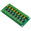 Tarjeta optocoplada de ocho canales para PLC 3.3-5V in - 3.6-30V out