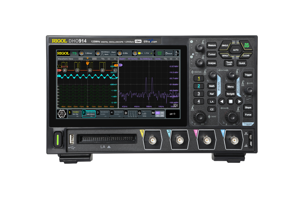 RIGOL DHO914. Osciloscopio digital de señal mixta 125 MHz, 4+16 CH.