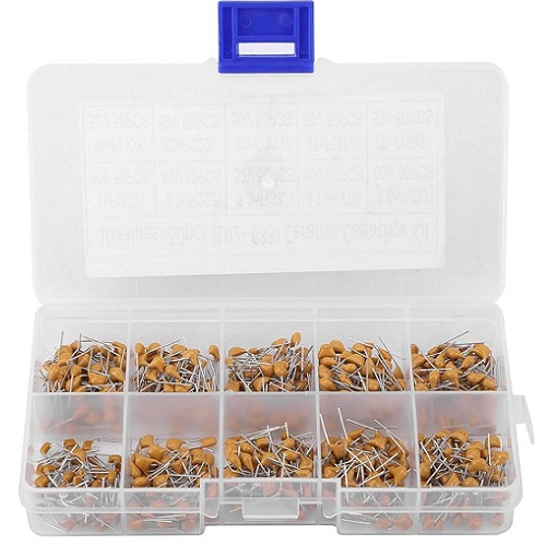 Kit de capacitores cerámicos multicapa. 500 unidades