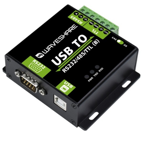Convertidor industrial aislado de interfaz USB a RS232/485/TTL. Con chip CH343G