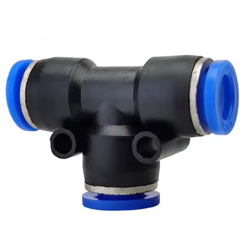 Acople rápido en T para tubo de aire de 4mm. PE