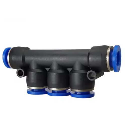 [PK-4MM] Acople rápido distribuidor de  5 vías para tubo de aire de 4mm. PE