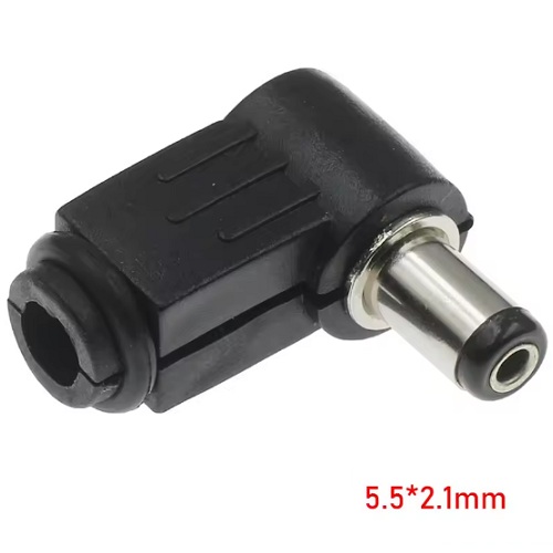 Conector Plug DC en ángulo. 5.5x2.1mm