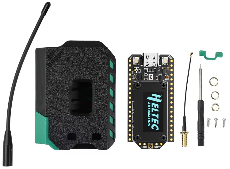 [HELTEC-WB32LAF-V4.0-KIT] Kit WiFi LoRa 32(V4), ESP32S3 + SX1262. Con carcasa y antena
