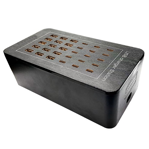 HUB-Cargador USB 30 puertos. USB A y USB C. 30A, 200W