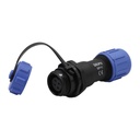 Conector hembra impermeable de 4 pines SP1111C/S4II