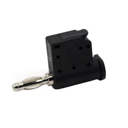 Conector banana aislada. Conexión rápida. Negro