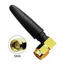 Antena WiFi 2.4G. 5cm. SMA macho. En ángulo