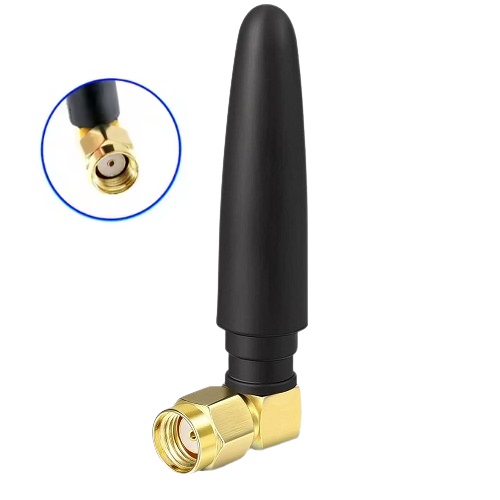 Antena WiFi 2.4G. 5cm. RP-SMA macho. En ángulo