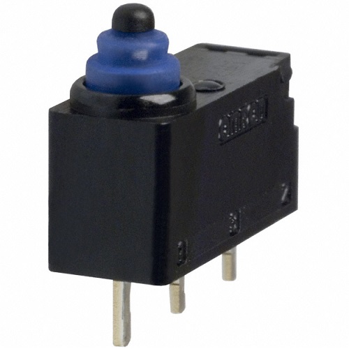 Micro switch impermeable. Botón pulsador. D2HW-A201D
