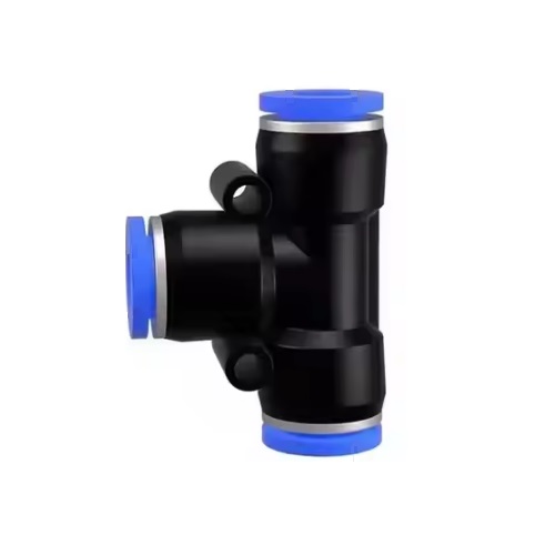 Acople rápido en T para tubo de aire de 8mm. PE