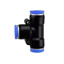 Acople rápido en T para tubo de aire de 8mm. PE