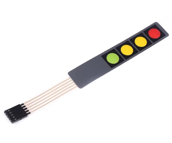 Teclado matricial de membrana 4 teclas.