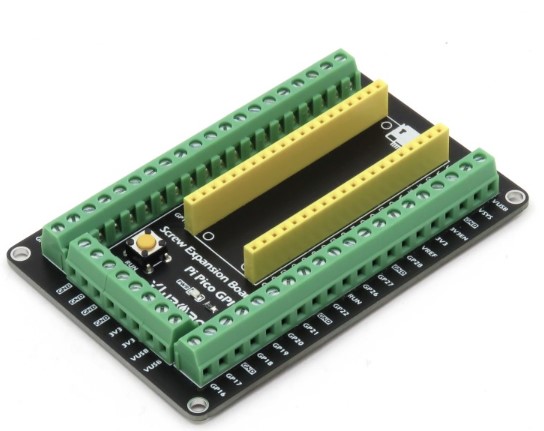 Shield de expansión con borneras GPIO para Raspberry Pico