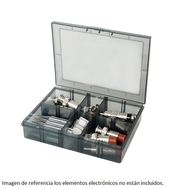 Caja plástica con 10 compartimientos extraíbles 13x10.5x3 cm Pros'Kit