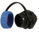 Conector macho impermeable de 2 pines SP1112/P2