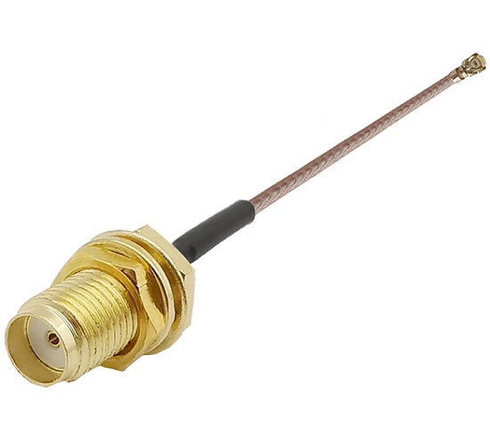 Cable RF IPX a SMA hembra. RG178 de 15cm