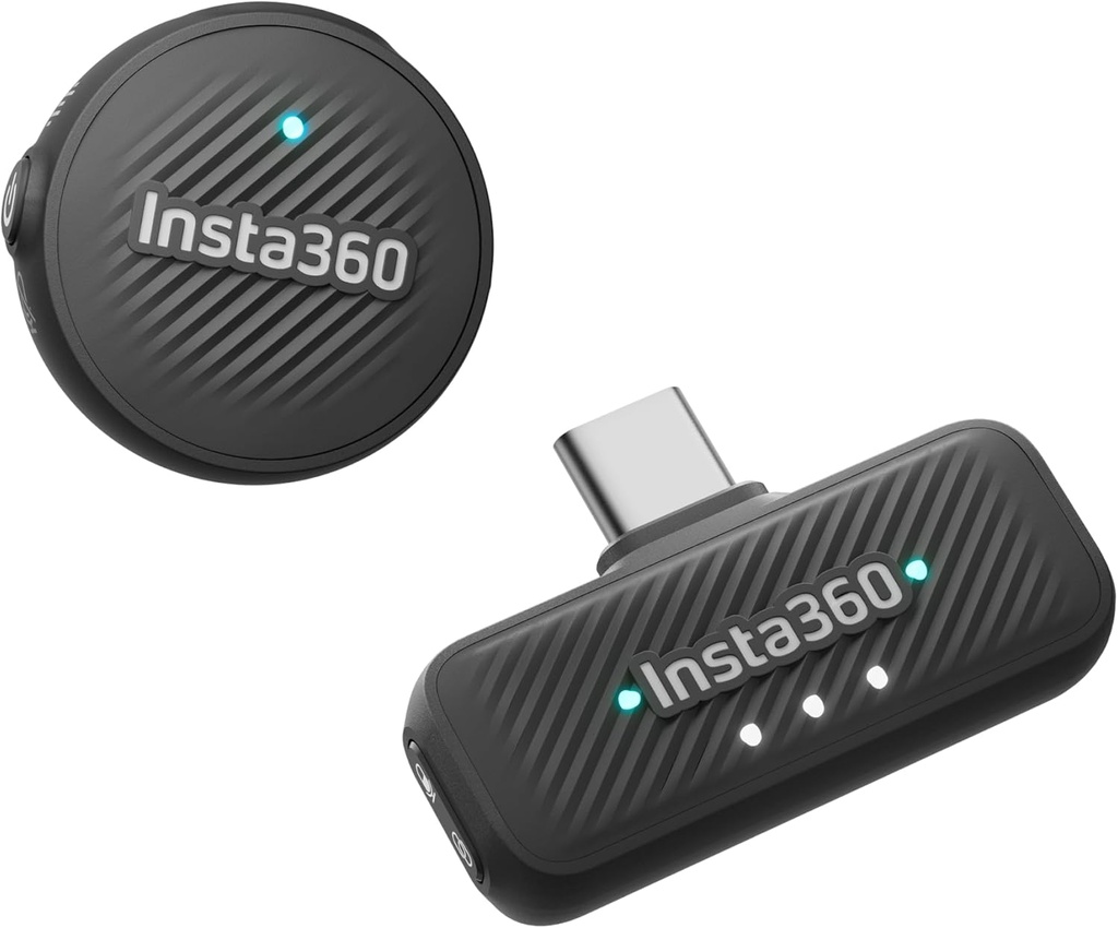 Insta360 Mic Air (1 TX + 1 RX) – Micrófono Inalámbrico para Cámara, Streaming y Creación de Contenido