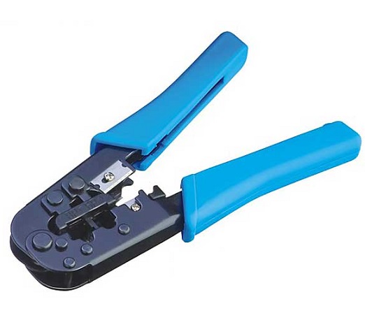 Ponchadora con pelacable para conectores de red RJ45 y telefónico TECHMAN