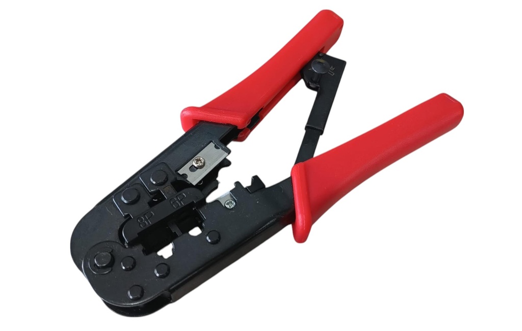 Ponchadora con pelacable para conectores de red RJ45 y telefónico TECHMAN