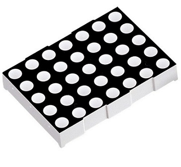 Matriz de LED 5x7 pixeles Rojo