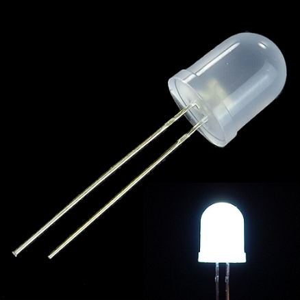 LED 10mm difuso Blanco