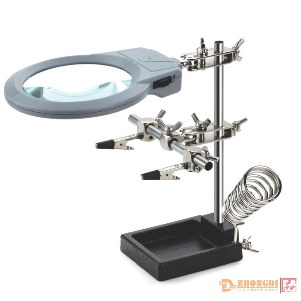 Soporte para cautin con lupa ZD10M