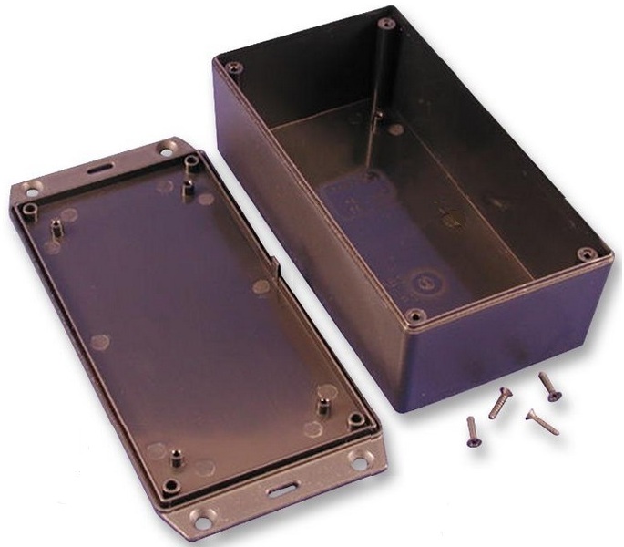 Caja plástica Negra 14.5 x 6.7 x 4cm