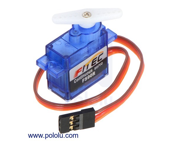 Micro Servomotor rotación continua 4.8-6V 0.5Kg/cm