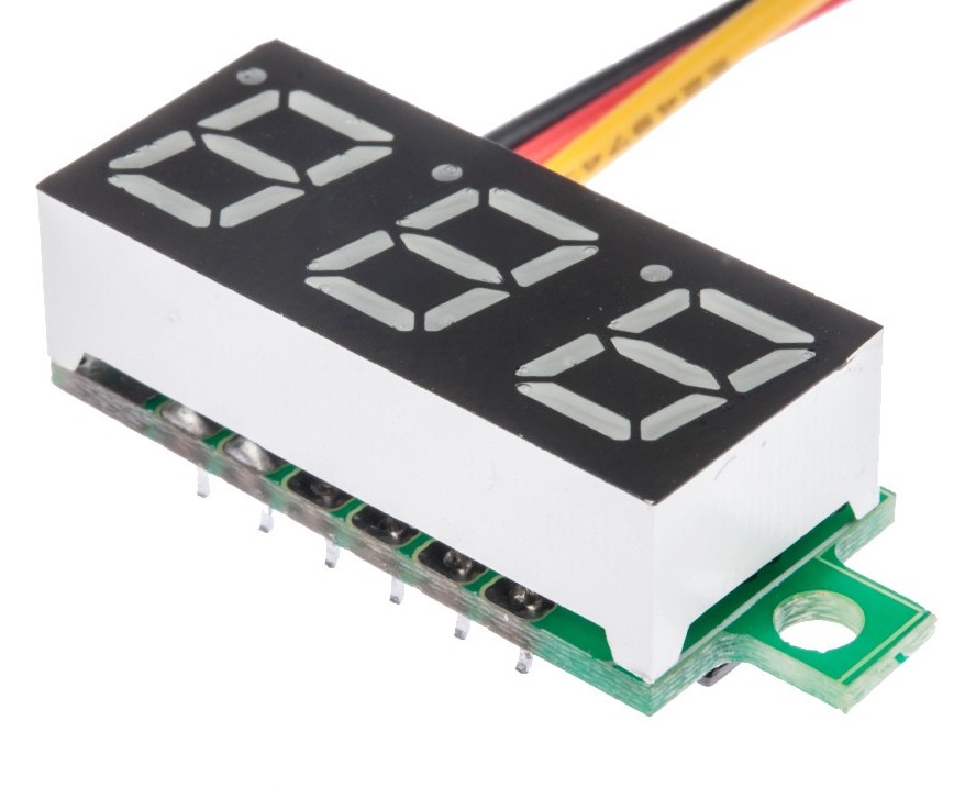 Mini voltímetro digital DC Azul 0VDC ~ 99.9VDC