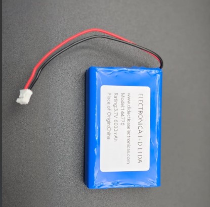 Batería LiPo 6000mAh 3.7V. Con conector JST-PH, JST2.0
