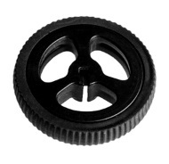 Rueda de plástico Negra 34mm x 6.5mm (por unidad)