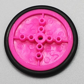 Rueda de plástico Rosada 41mm (por unidad)