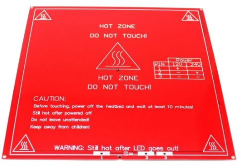 Cama caliente MK2B cuadrada imp 3D