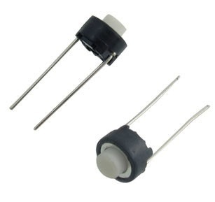 Pulsador redondo pequeño 6mm 2 pines - Pulsador 1.5mm alto aprox.