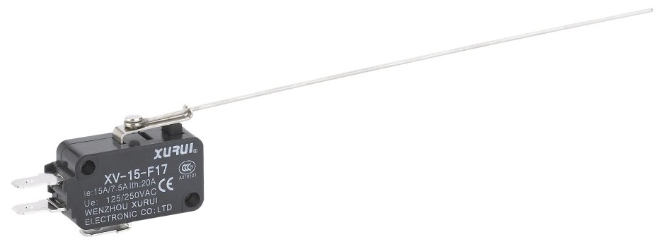 Micro Suiche, barra larga, tres pines, 125VAC/15A