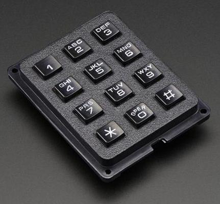 Teclado matricial de 12 teclas (4x3)