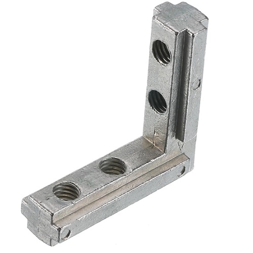 Unión en ángulo 90° interno para perfil OB4040. 4 orificios