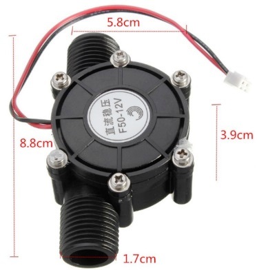 Generador turbina de agua (12VDC)