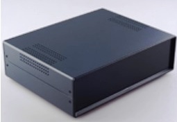 Caja metálica, panel plástico 280x80x210mm