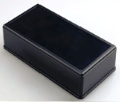 Caja plástica, instrumentación, 155x80x45mm