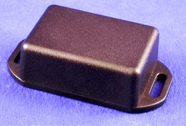 Caja plástica negra, 80mmx40mmx20mm