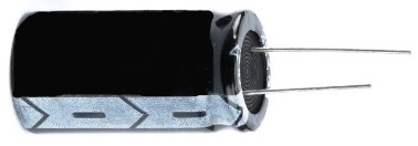 Capacitor electrolítico aluminio 100uF 25V
