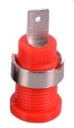Jack banana 4mm rojo, 1200V, 10A