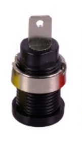 Jack banana 4mm negro, 1200V, 10A